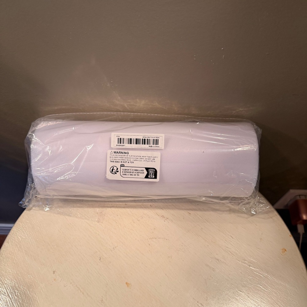 White Roll Fabric 12‎ Inch 10 Yards Craft Sewing Wedding Decor Material